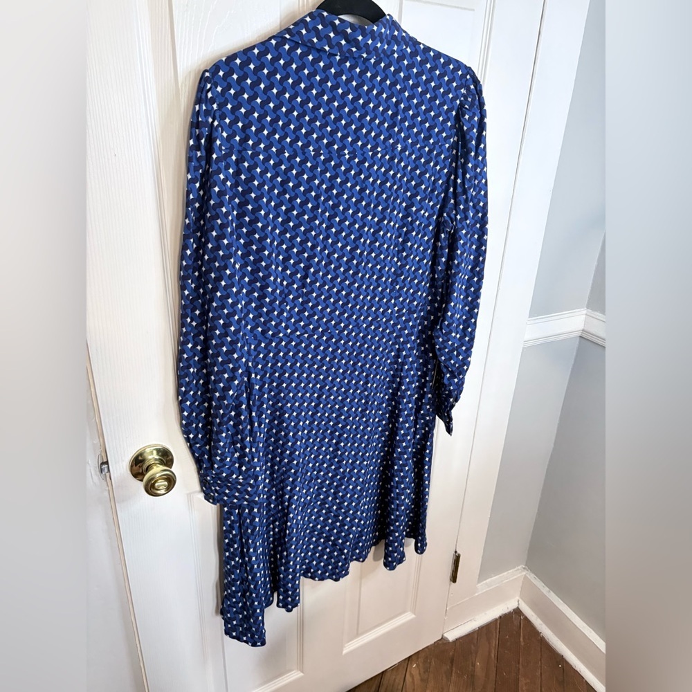 Boden Pocket Detail Shirt Dress | Mazarine Blue Terrace Swirl | Size 12R | NWT - Picture 11 of 13